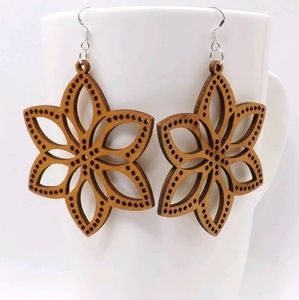 Handmade Beautiful Wood Dangle Drop Earrings